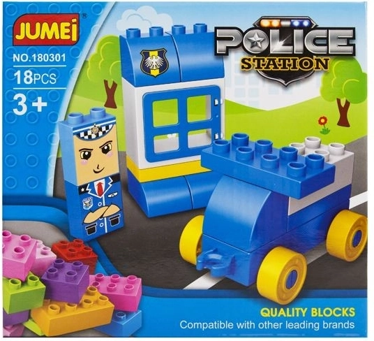 Jumei būvkomplekts policijas iecirknis 18 detaļas (3+) 20 × 19 cm - 1 gab.