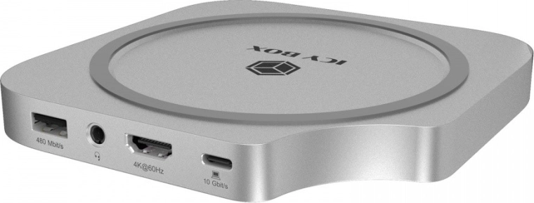 7 vienā dokstacija Mac mini M4 ar M.2 NVMe