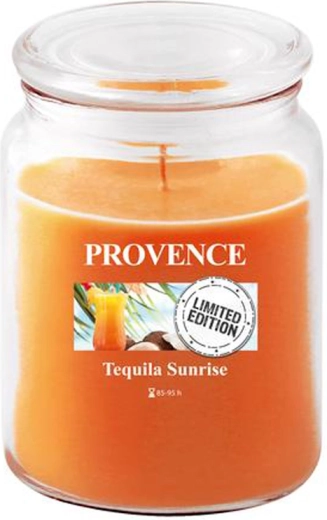 Aromātiskā svece stikla traukā PROVENCE Tequila Sunrise 95 stundas