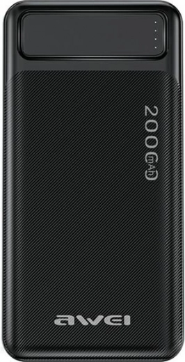 Powerbank 20000 mAh P6K ar displeju un 2× USB‑A