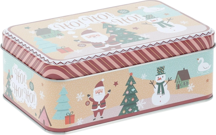 Christmas rectangular tin box 16 × 11 × 5.6 cm