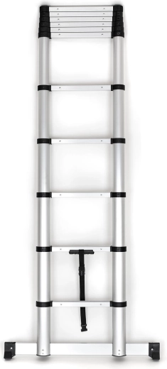 Telescopic ladder 3.2 m, aluminum, load capacity 150 kg