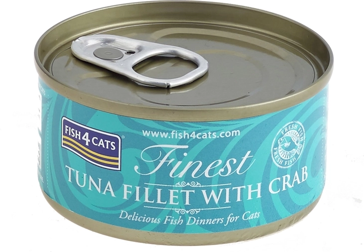Konservi kaķiem tunzivs ar krabi FISH4CATS 70 g