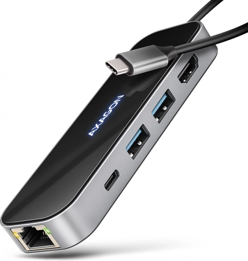 Daudzfunkcionāls USB‑C centrmezgls 6‑in‑1 ar HDMI 4K/60 Hz, GLAN un PD 100 W