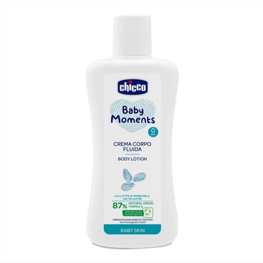 Chicco ķermeņa mandeļu pieniņš Baby Moments 200 ml