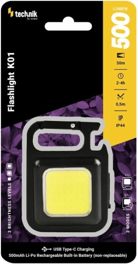 Technik MT-K01 darba lukturis Clip-Light ar COB LED un USB‑C (500 lm)
