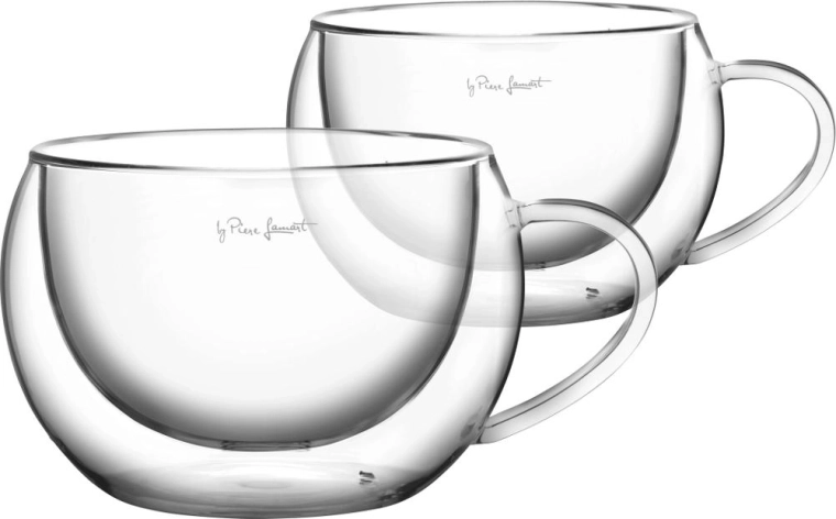 Lamart set of double-wall thermal cappuccino glasses 270 ml, 2 pieces