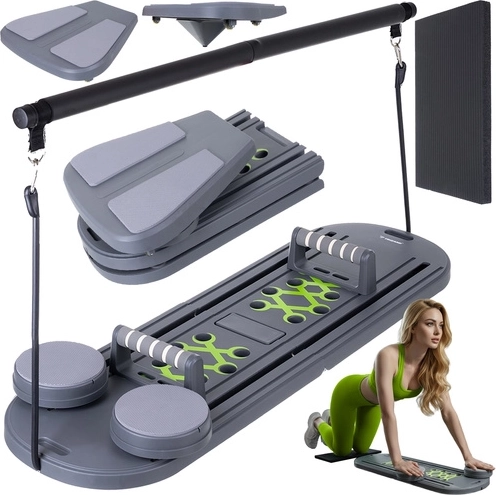 Daudzfunkcionāls pilates dēlis TRIZAND 97 × 35 cm ar rokturiem vingrošanai