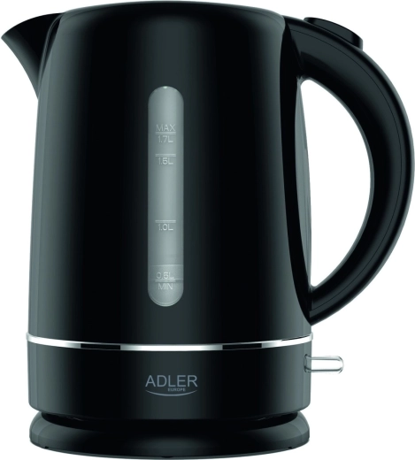 Elektriskā tējkanna Adler 1,7 l, melna