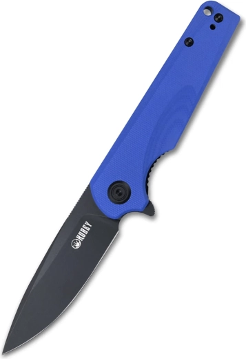 Kabatas nazis Kubey Wolverine KU233F 7,4 cm, Dark Stonewash, zils G10 ar klipsi