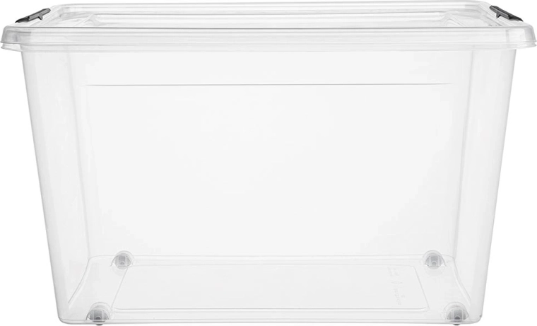 SimpleStore uzglabāšanas kaste ar vāku un ritentiņiem 60 l