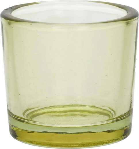 Espen tealight holder 6.5 × 6 cm yellow clear