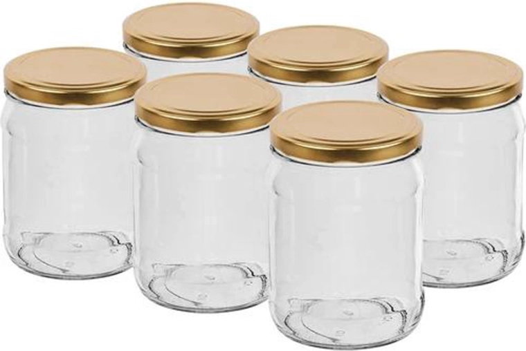 Konservēšanas burkas ar vāciņu 500 ml TWIST, komplekts 6 gab.