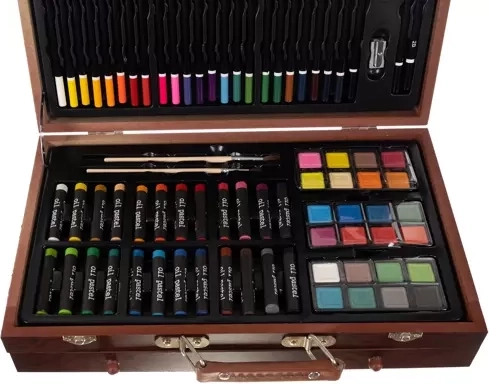 129 daļu komplekts zīmēšanai un gleznošanai