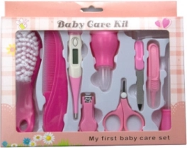 Baby and Infant Care Set 10 items - pink