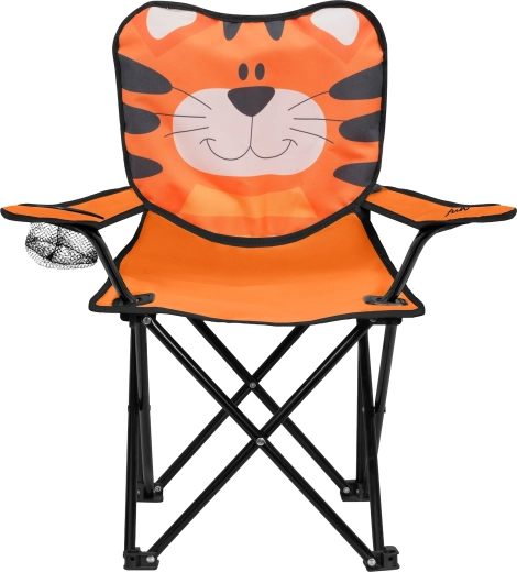 Bērnu saliekamais krēsls NILS Fun Tiger ar dzēriena turētāju