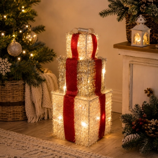 Ziemassvētku LED dekors Dāvanas 37 cm – 1 gab.