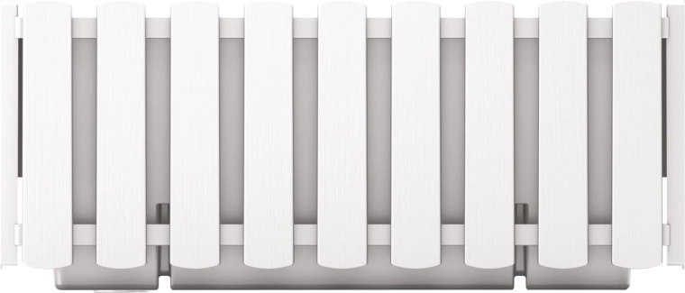 Dārza puķu kaste BOARDEE Fencycase 38 cm balta
