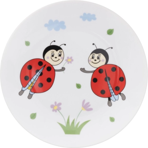 Children’s shallow divided plate Ladybug 21 cm