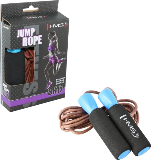 HMS jump rope with bearings and leather cord