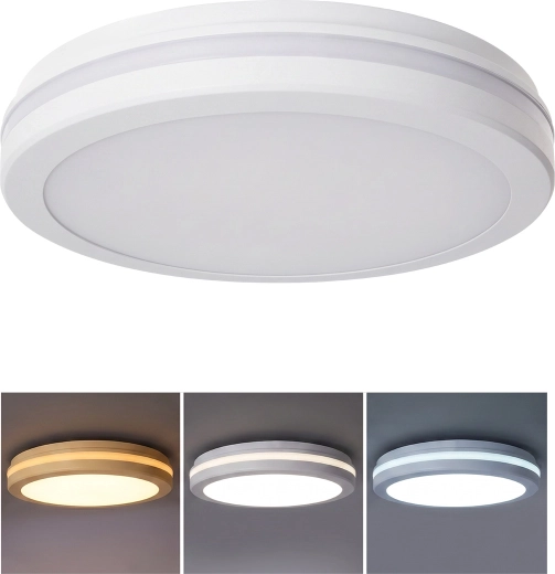 Solight LED ceiling and wall light Gari 26 W 2340 lm 3CCT IP65 30 cm white
