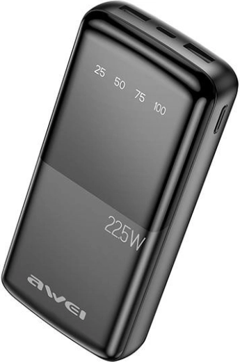 Powerbanka 20000 mAh Awei P13K 22,5 W ar 2× USB un USB‑C