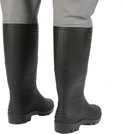 Non-slip sole and integrated rubber boots