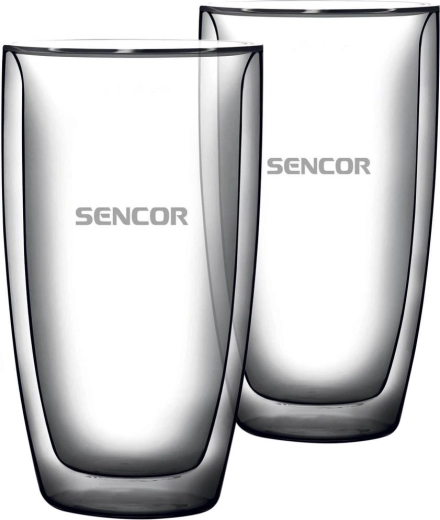Sencor set of café latte thermal glasses, 380 ml