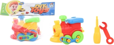 Skrūvējama plastmasas lokomotīve bērniem