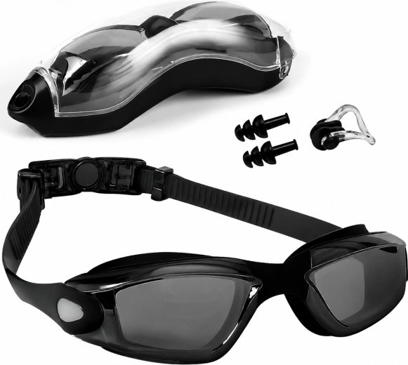 RENEW FORCE Black Swimming Goggles