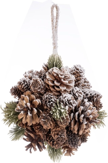 Piekarināma čiekuru bumba Snow 16 cm
