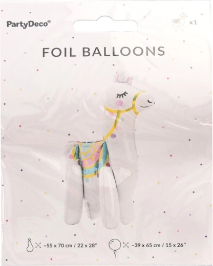 Folijas balons balta lama 39 × 61 cm