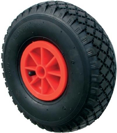 Ritenis rokas ratiņiem 260 mm, pneimatisks, ar plastmasas disku, rumba 20 mm