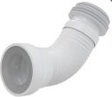 Flexible WC connection made of polypropylene