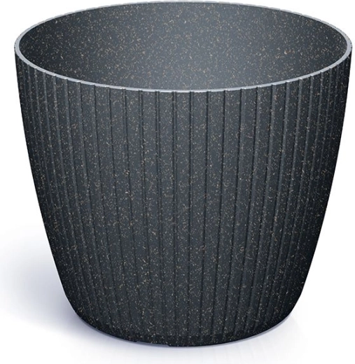 Puķu pods Lamia Eco Wood 15,8 cm antracīts