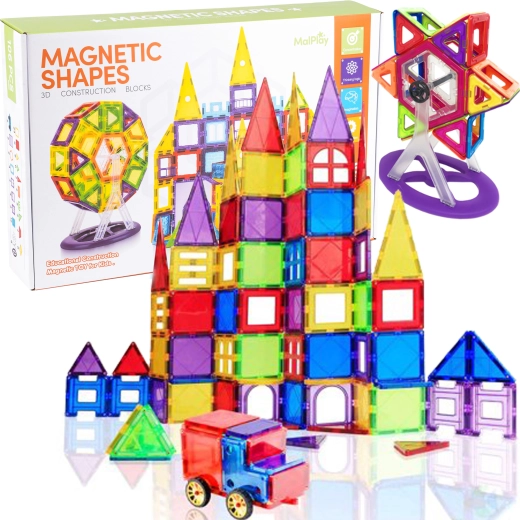 Magnētiskā 3D konstruktoru komplekts – 106 detaļas
