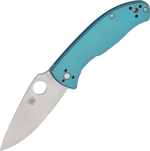 Kabatas nazis Spyderco Tenacious Blue, titāna rokturis, satīna asmens 8,5 cm