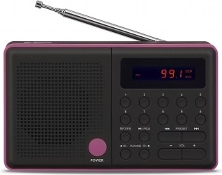 Radio Pliszka USB FM melns