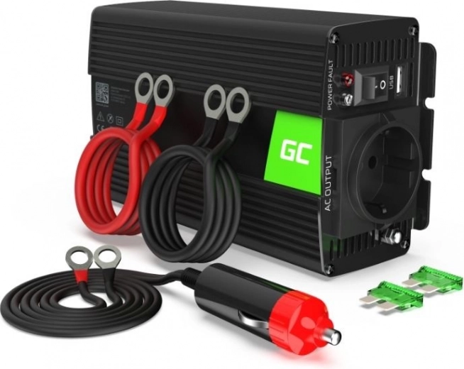 Pārveidotājs Green Cell 24V/230V 300W/600W ar modificētu sinusvilni