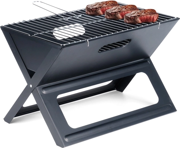 Salokāms kofera tipa kokogļu grils BBQ