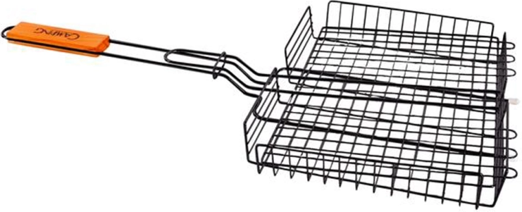 Dziļš grilēšanas restes grozs Camping 31 × 24 cm, melns