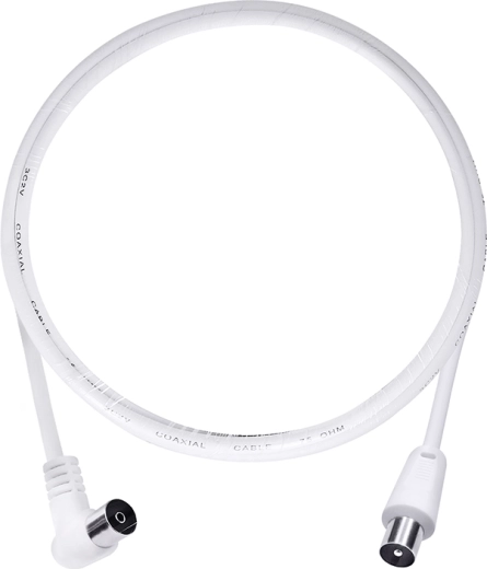 Solight 3C2V antenas koaksiālais kabelis ar kombinētajiem savienotājiem, 3 m, balts