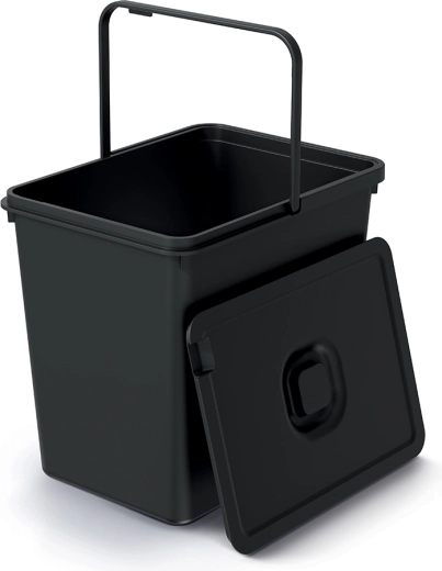 Atkritumu tvertne Systema Basic Flap 23 l – pārstrādāta melna