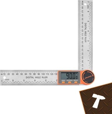 Precīza mērīšana 0–360° ar LCD displeju