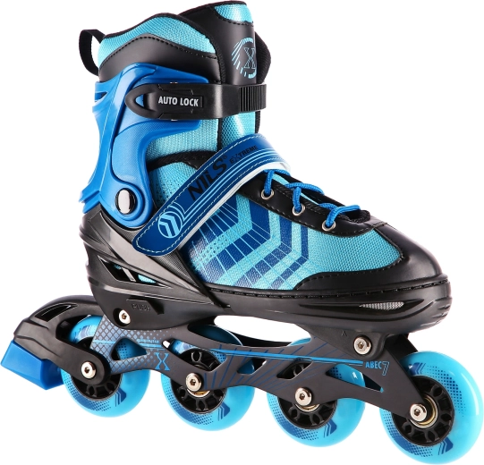 NILS Extreme 4v1 skrituļslidas un ziemas slidas – Melni-zila