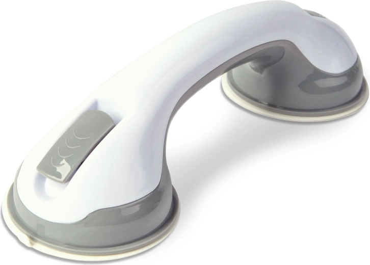 White Bathroom Grab Bar with Suction Cups 30 cm