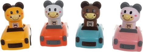 4 colorful cars for long interactive fun