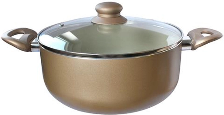 Kastroļi ar keramikas pārklājumu 2,4 l, 20 cm, šampanieša krāsa
