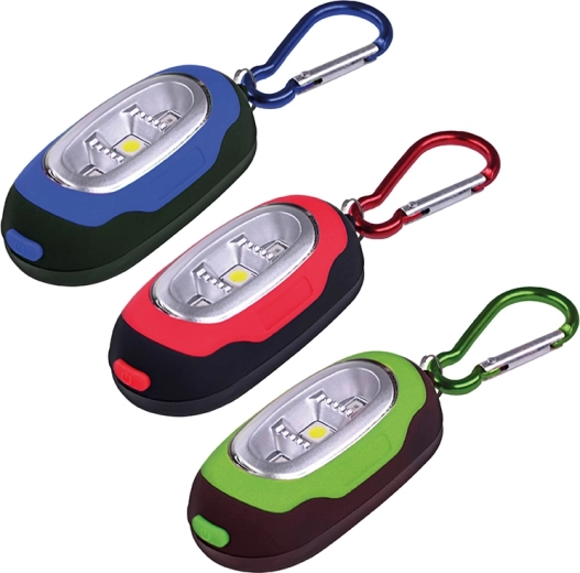 Solight LED flashlight with carabiner 30 lm (COB LED) - 1 piece