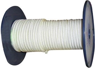 Braided polyamide cord without core 4 mm white 200 m